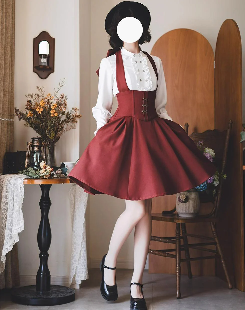 Vintage Lolita Fishbone Halter SK, Autumn Jacket - Image 37