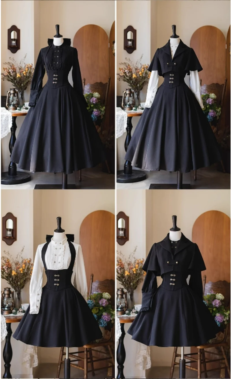 Vintage Lolita Fishbone Halter SK, Autumn Jacket - Image 42