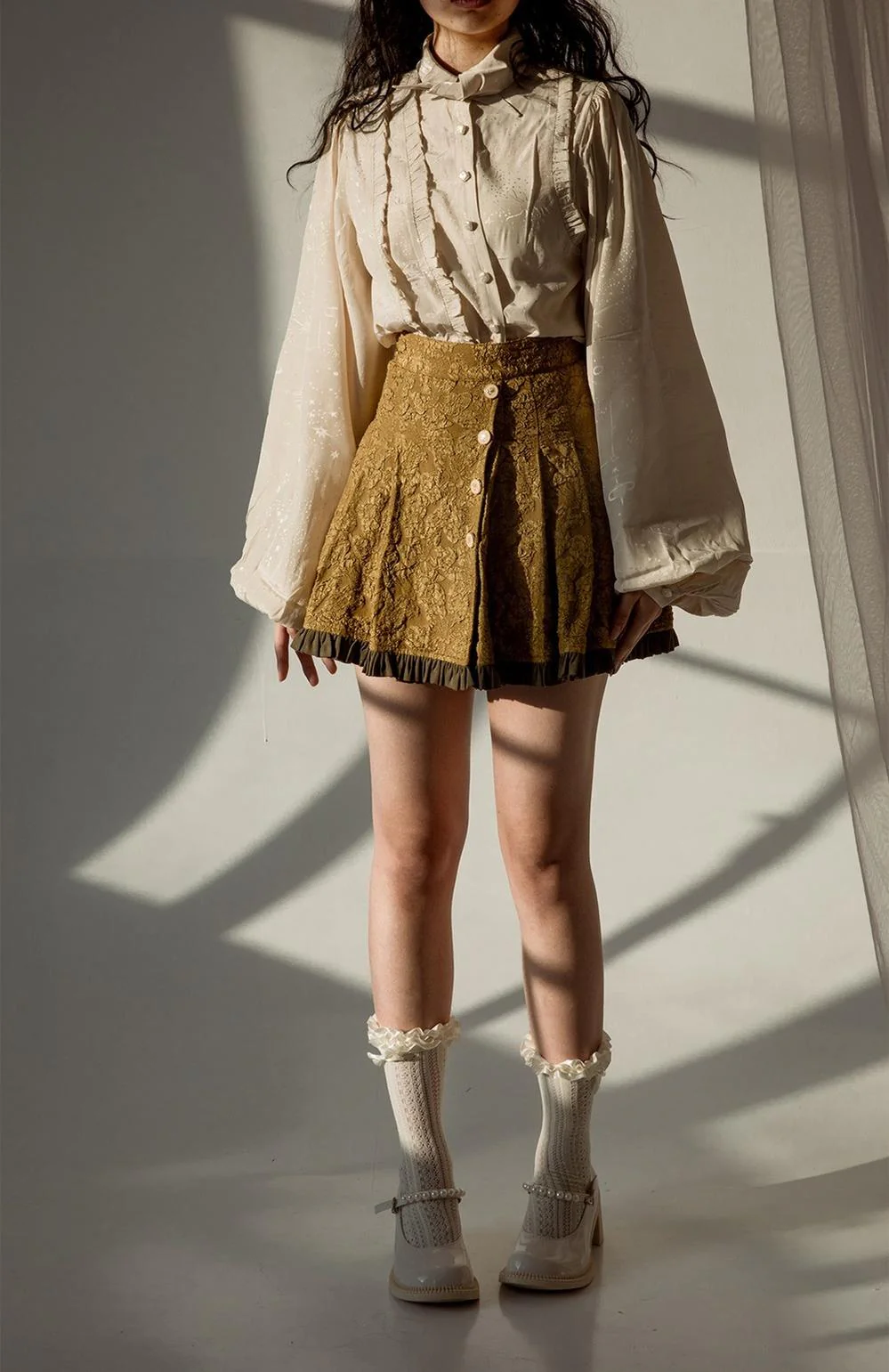 Gilded Age - Vintage Lolita Vest Suit, Oil Painting Style Skirt Coat - Image 22