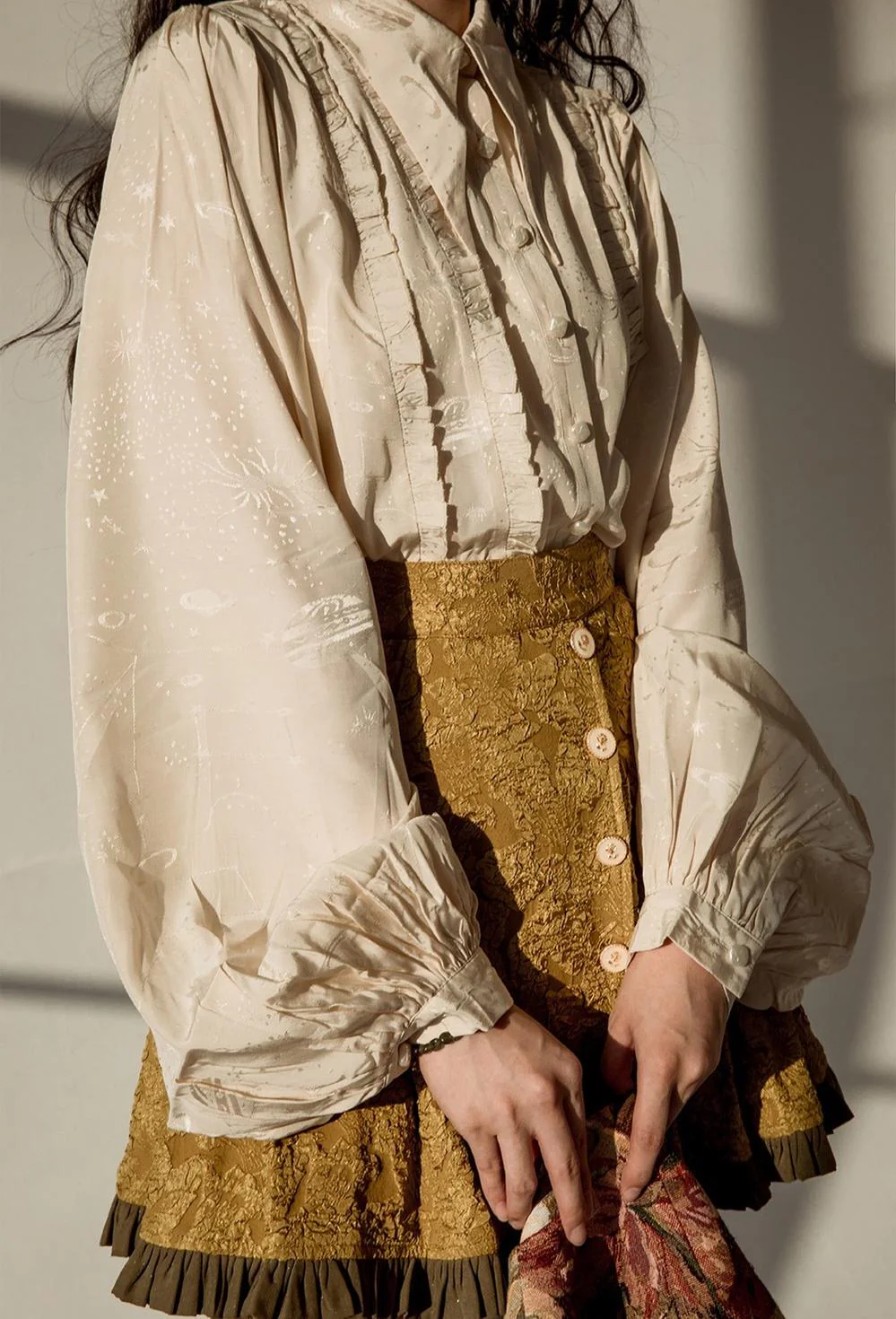 Gilded Age - Vintage Lolita Vest Suit, Oil Painting Style Skirt Coat - Image 23