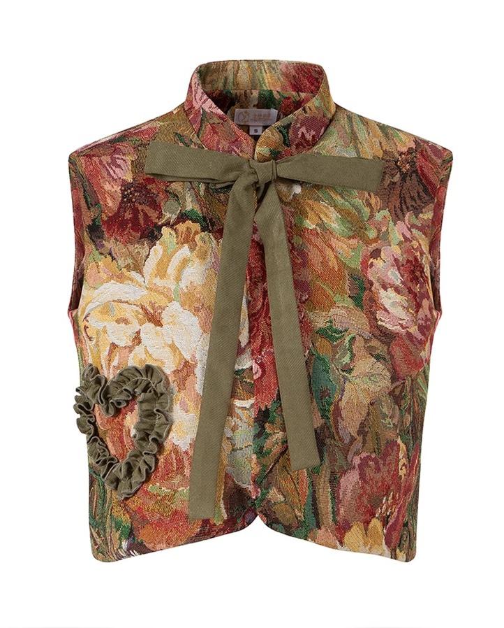 Gilded Age - Vintage Lolita Vest Suit, Oil Painting Style Skirt Coat - Image 8