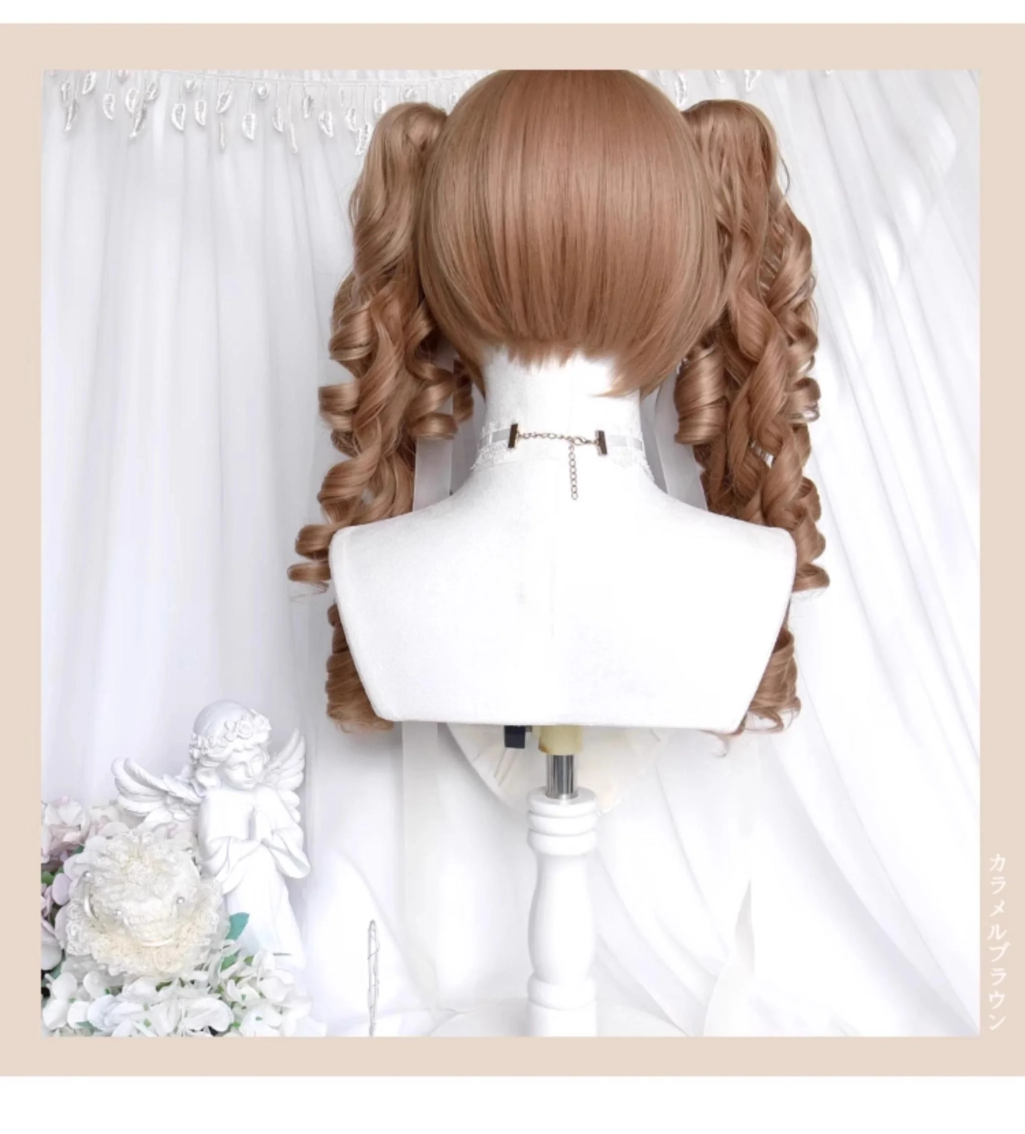 Sinwavy - Vintage Lolita Wig Double Ponytail Roman Roll Hair - Image 8