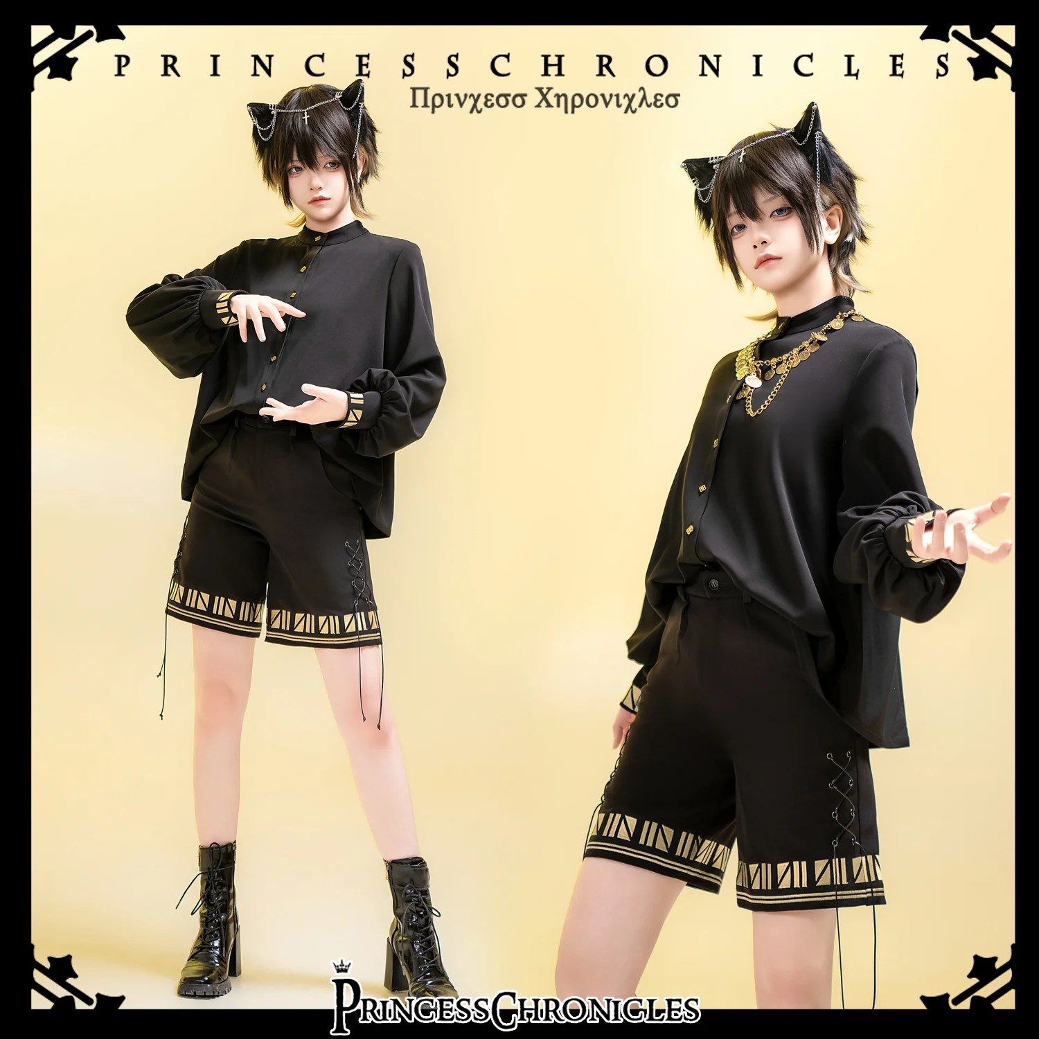 Black Cat - Vintage Ouji Lolita Necklace - Image 4