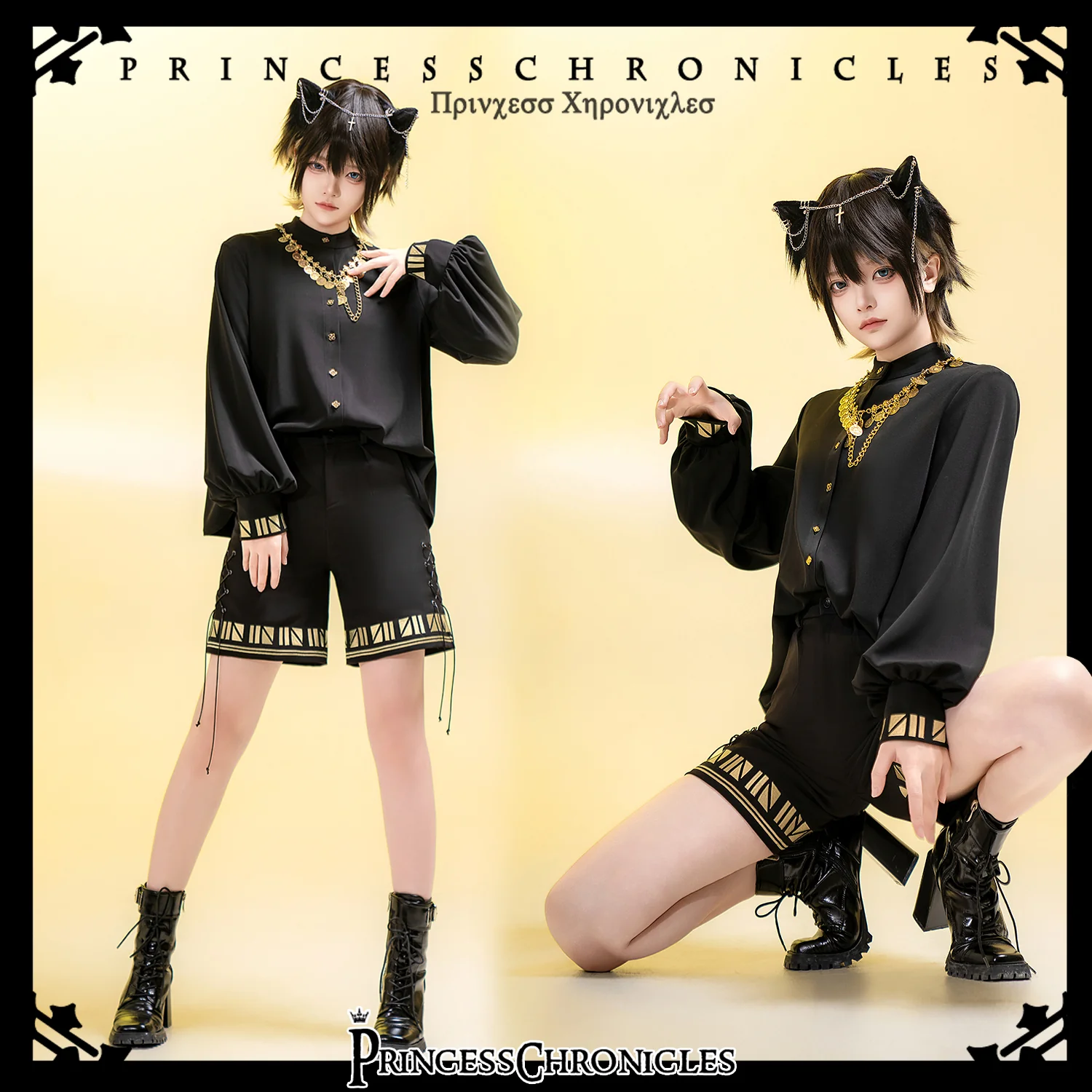 Black Cat - Vintage Ouji Lolita Necklace - Image 5