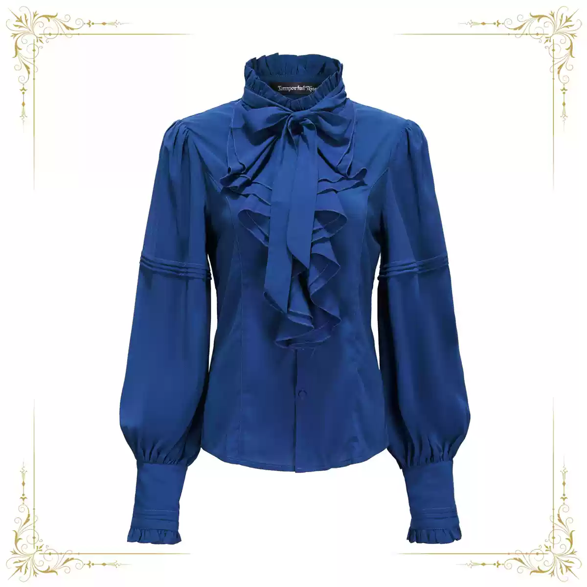 Endless Promises - Vintage Ouji Lolita Shirt with Ruffle and Jabot Collar - Image 10