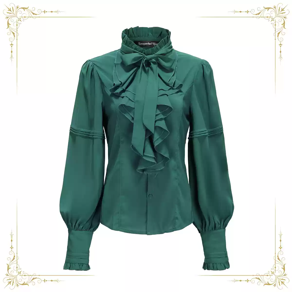 Endless Promises - Vintage Ouji Lolita Shirt with Ruffle and Jabot Collar - Image 11