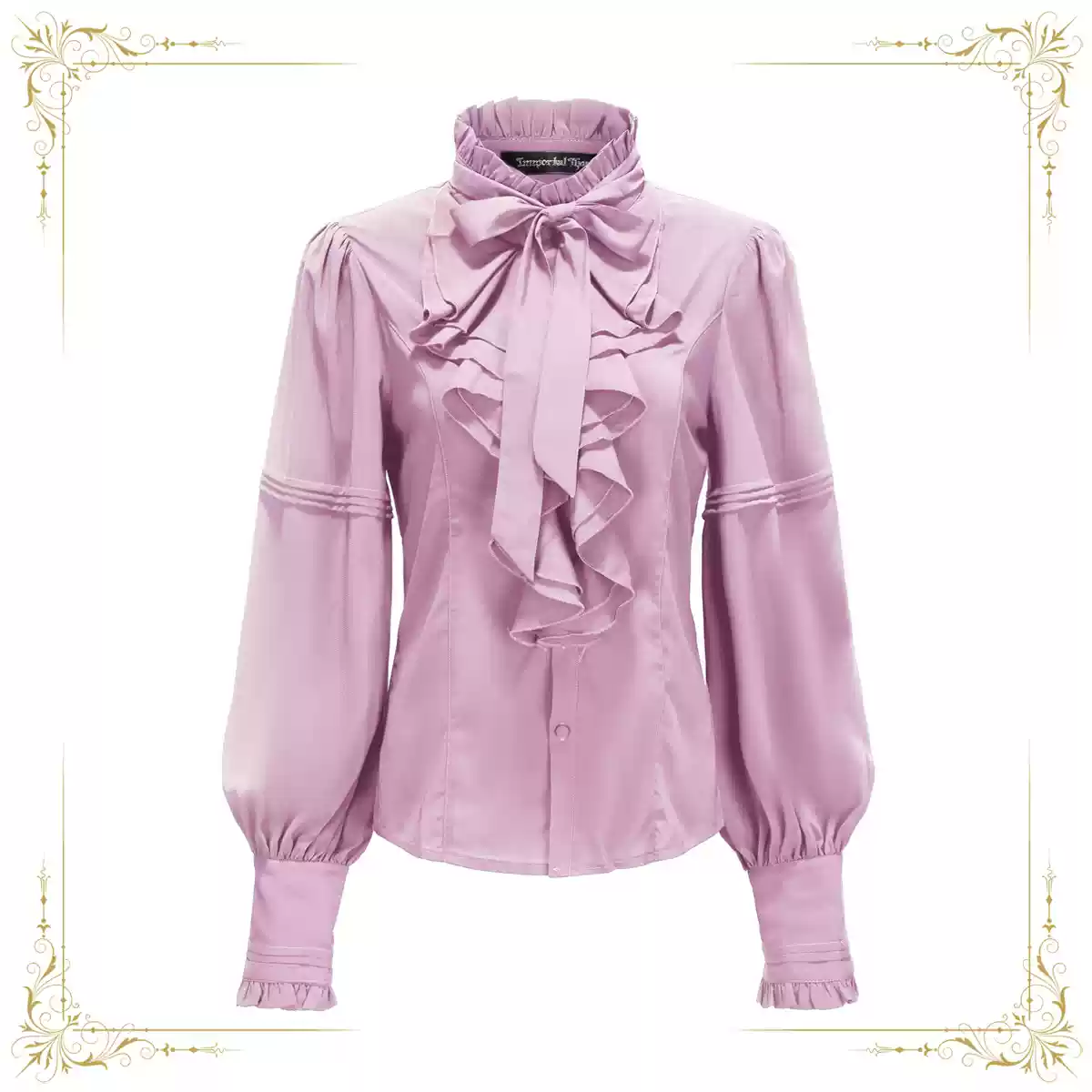 Endless Promises - Vintage Ouji Lolita Shirt with Ruffle and Jabot Collar - Image 12