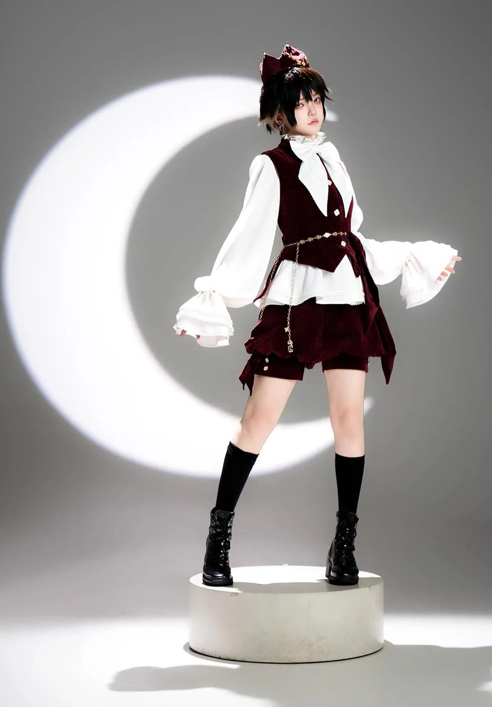 Hunting Rabbit - Vintage Red Ouji Suit With Bunny Ear Hooded Jacket - Image 3