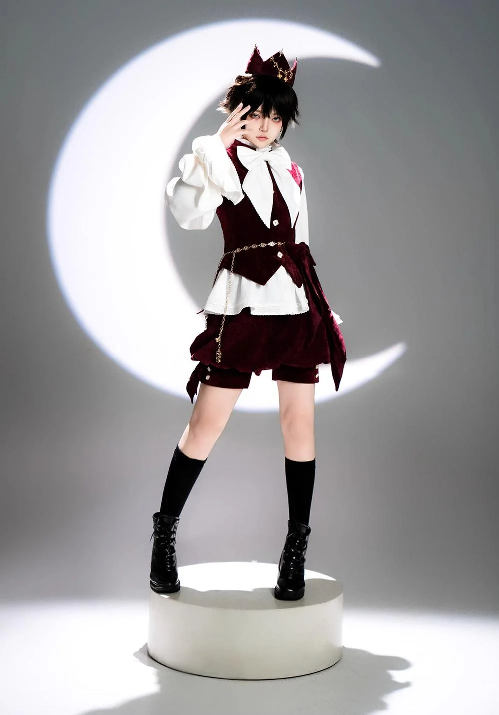 Hunting Rabbit - Vintage Red Ouji Suit With Bunny Ear Hooded Jacket - Image 5