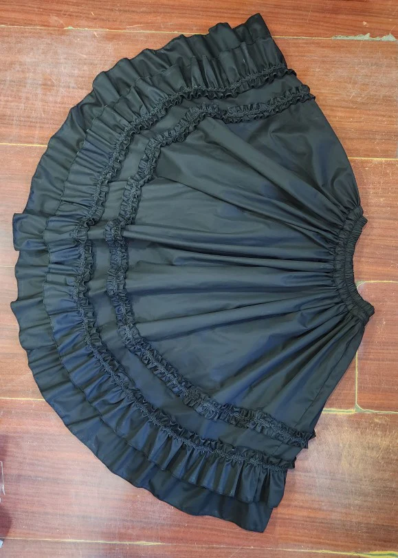 Cotton Lolita Embroidered Petticoat, Rose Hem - Image 3