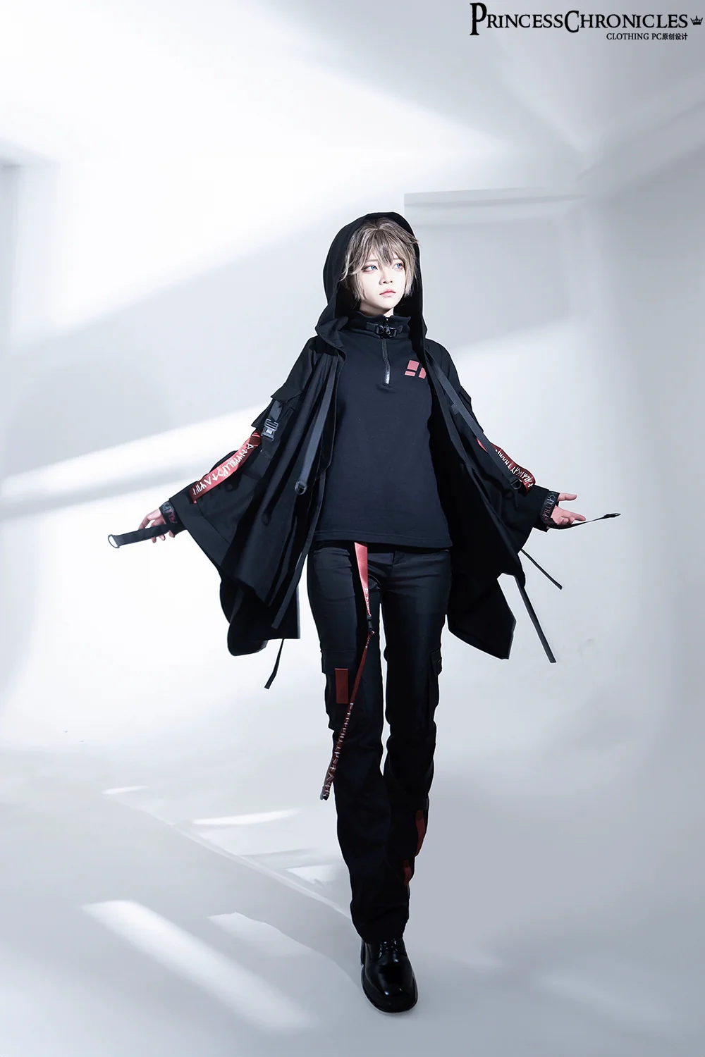 Nameless Blade - Waste Soil Ouji Lolita Slim Black Pants - Image 15