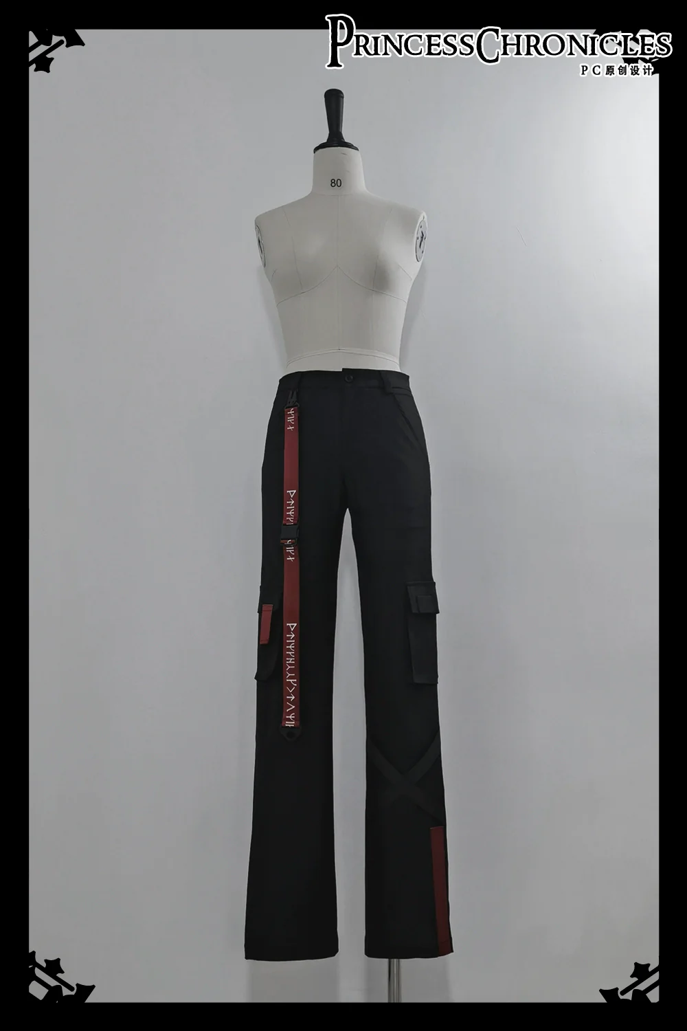 Nameless Blade - Waste Soil Ouji Lolita Slim Black Pants - Image 29