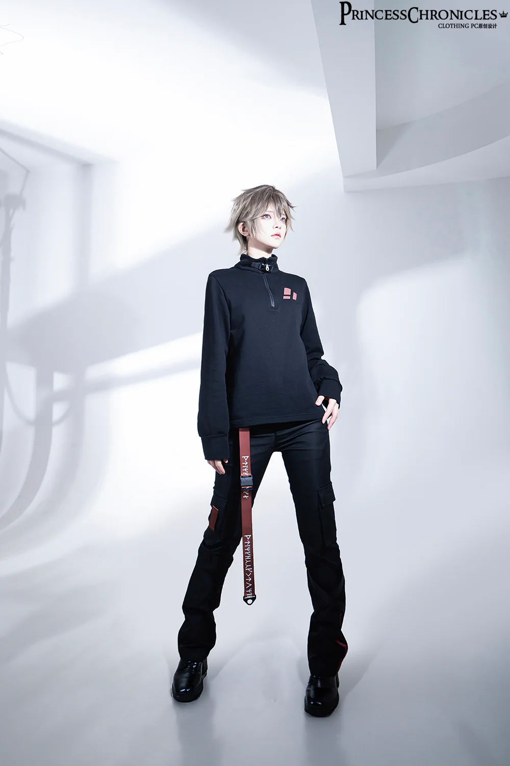 Nameless Blade - Waste Soil Ouji Lolita Slim Black Pants - Image 3