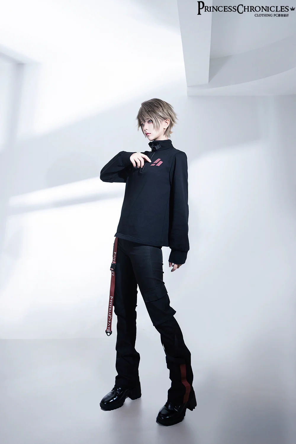 Nameless Blade - Waste Soil Ouji Lolita Slim Black Pants - Image 5