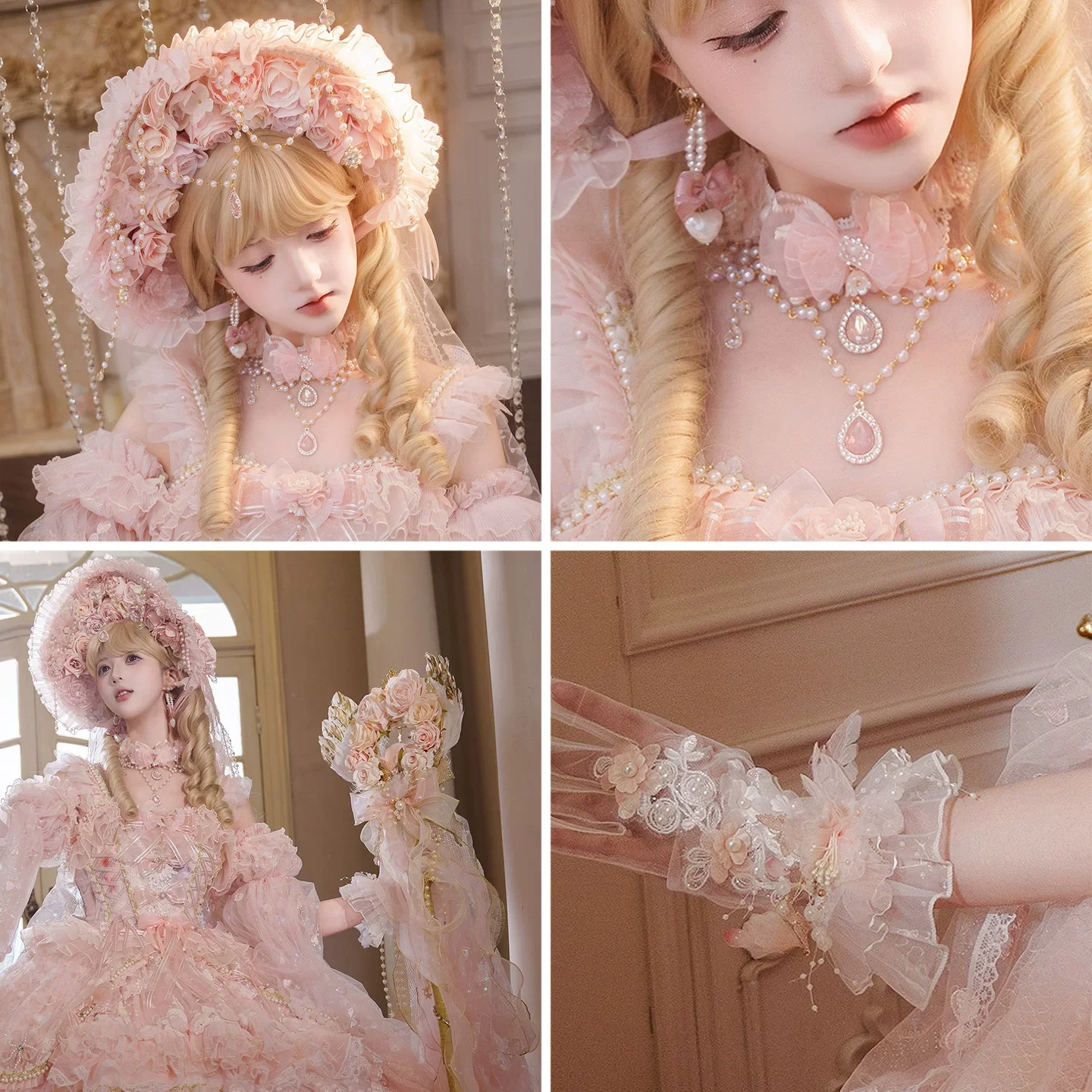 Runaway Princess - Wedding Lolita BNT, Pearls & Rhinestones - Image 5