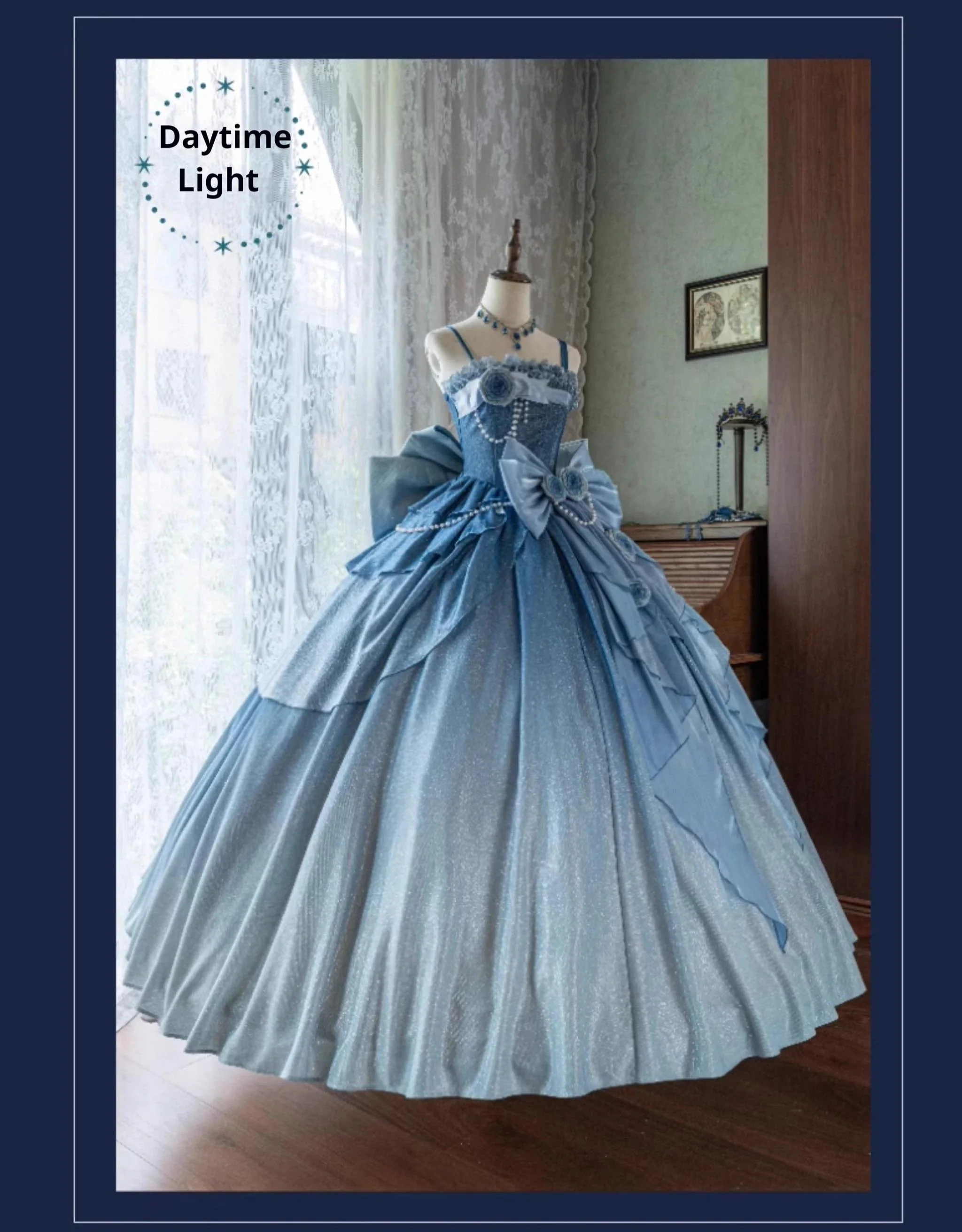 Nectarine White Tea - Captivating Starry - Wedding Lolita Dress Elegant Bridal JSK