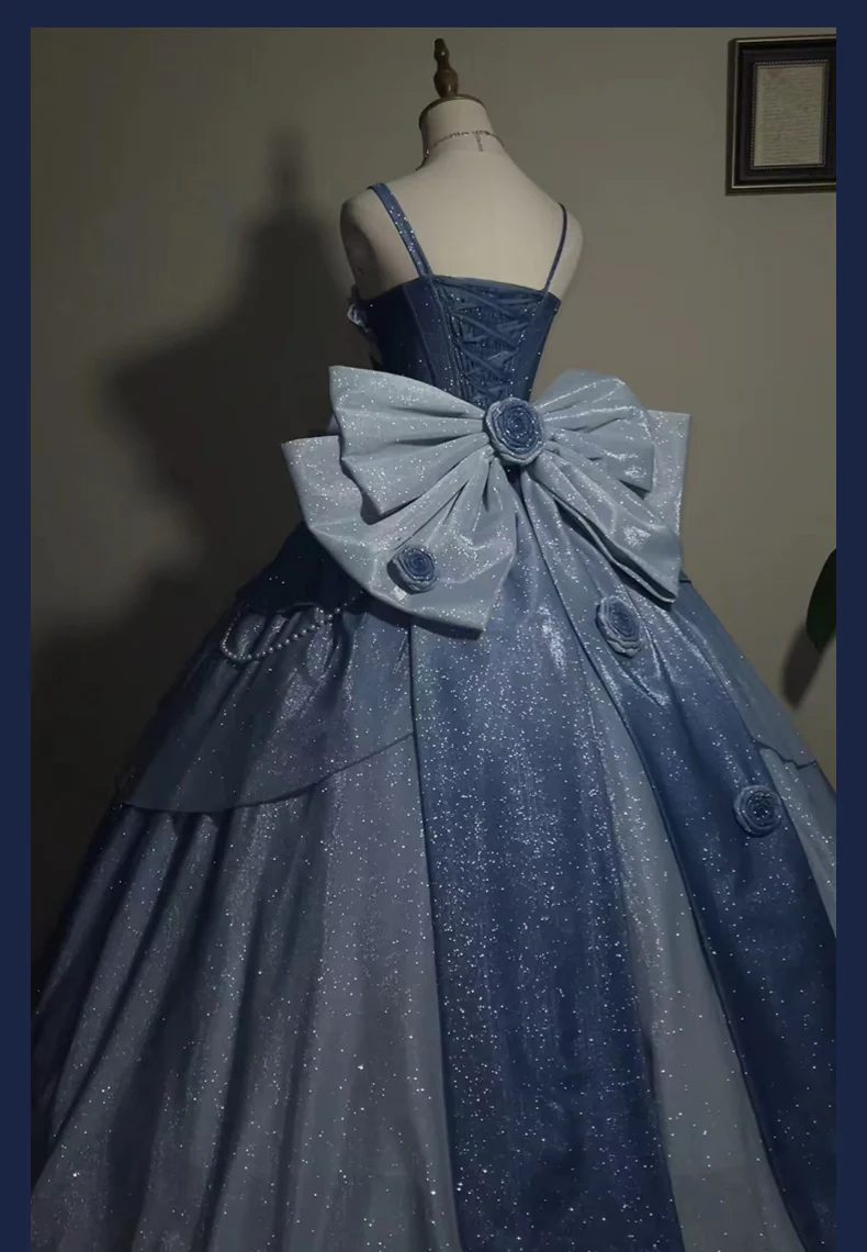 Nectarine White Tea - Captivating Starry - Wedding Lolita Dress Elegant Bridal JSK - Image 13