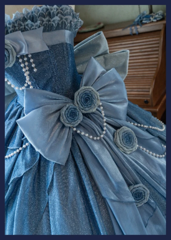 Nectarine White Tea - Captivating Starry - Wedding Lolita Dress Elegant Bridal JSK - Image 15