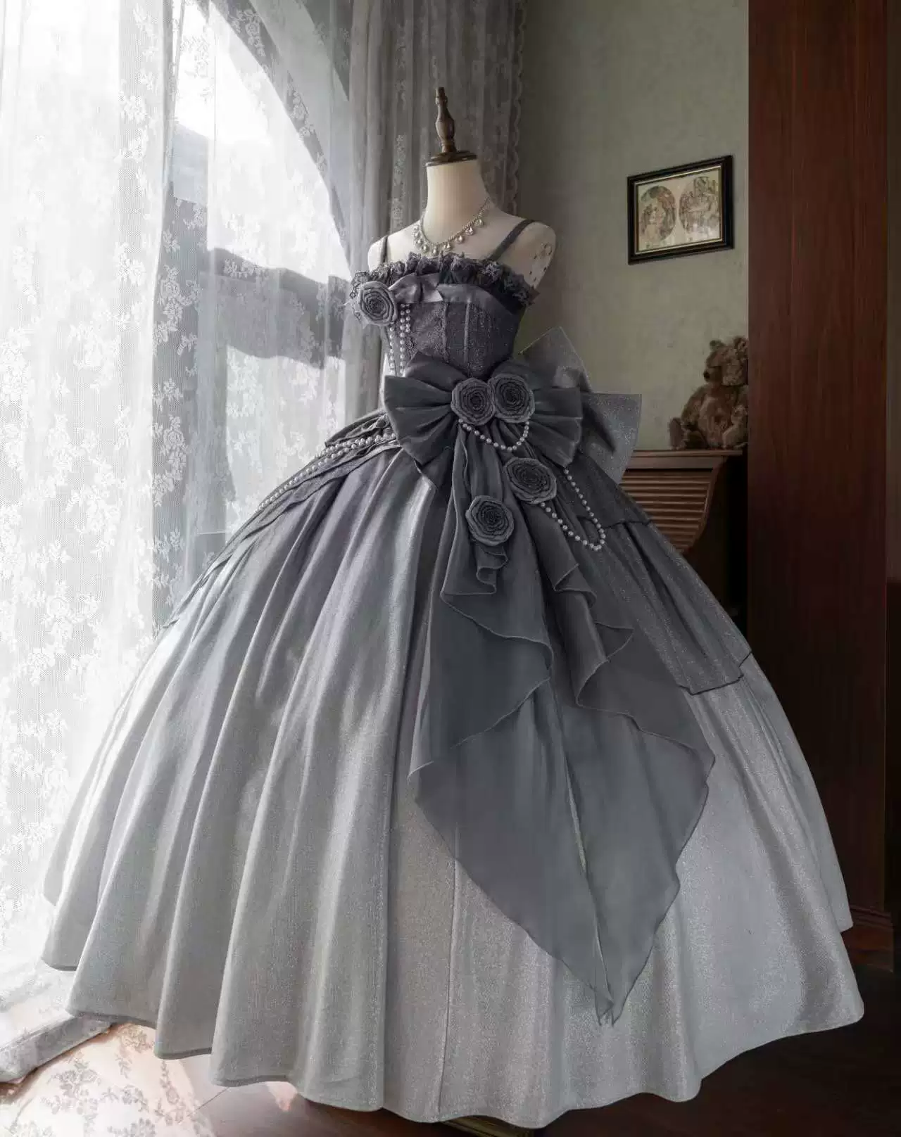 Nectarine White Tea - Captivating Starry - Wedding Lolita Dress Elegant Bridal JSK - Image 18