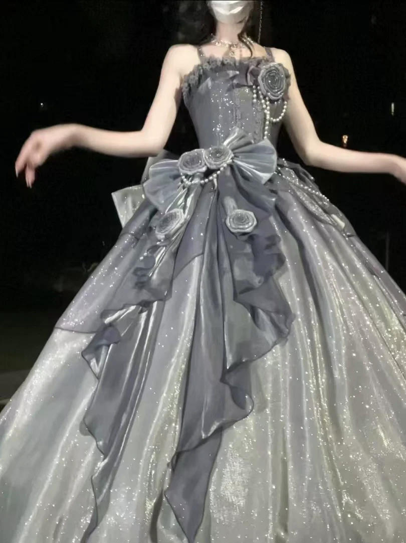 Nectarine White Tea - Captivating Starry - Wedding Lolita Dress Elegant Bridal JSK - Image 23