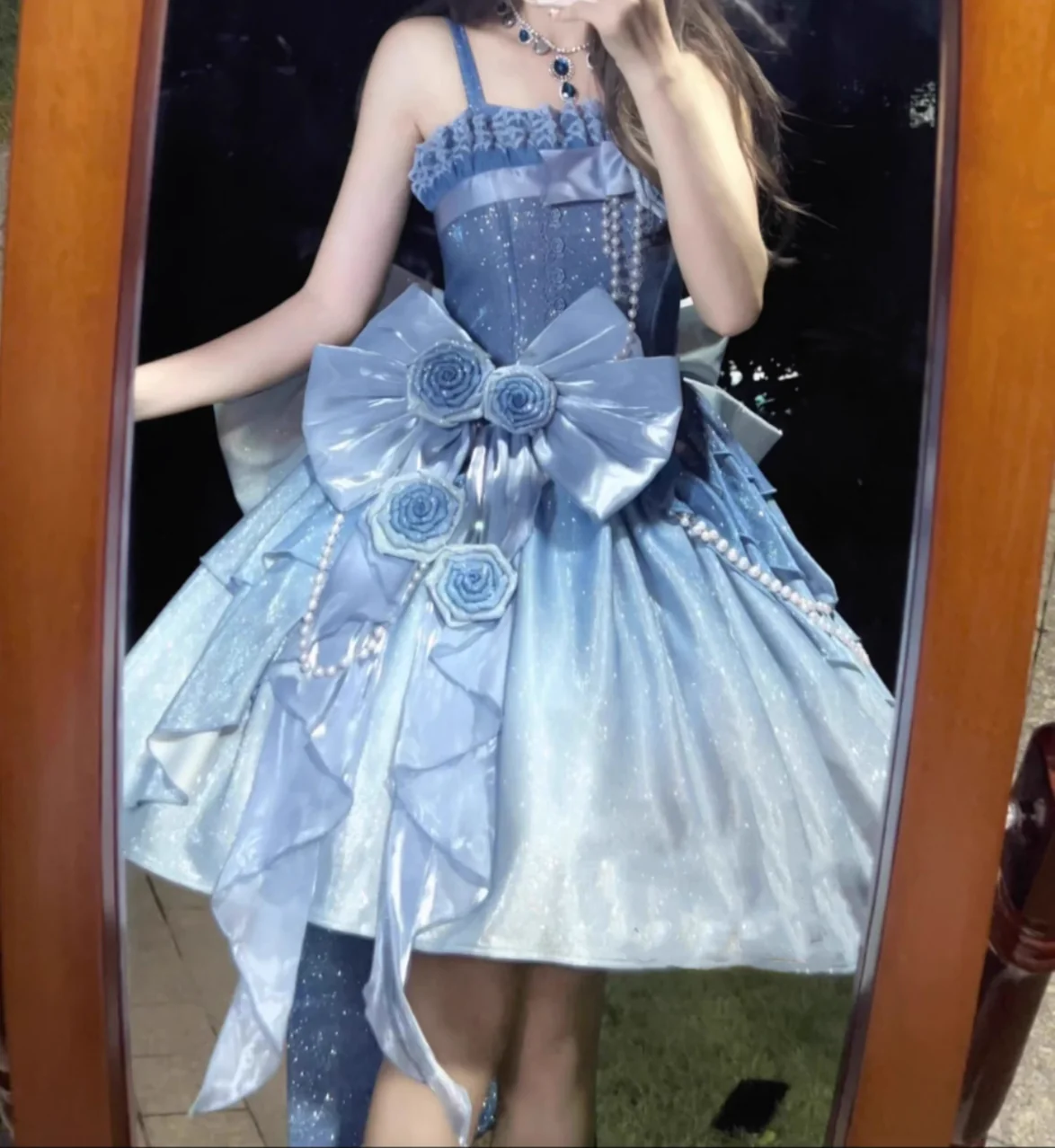 Nectarine White Tea - Captivating Starry - Wedding Lolita Dress Elegant Bridal JSK - Image 27