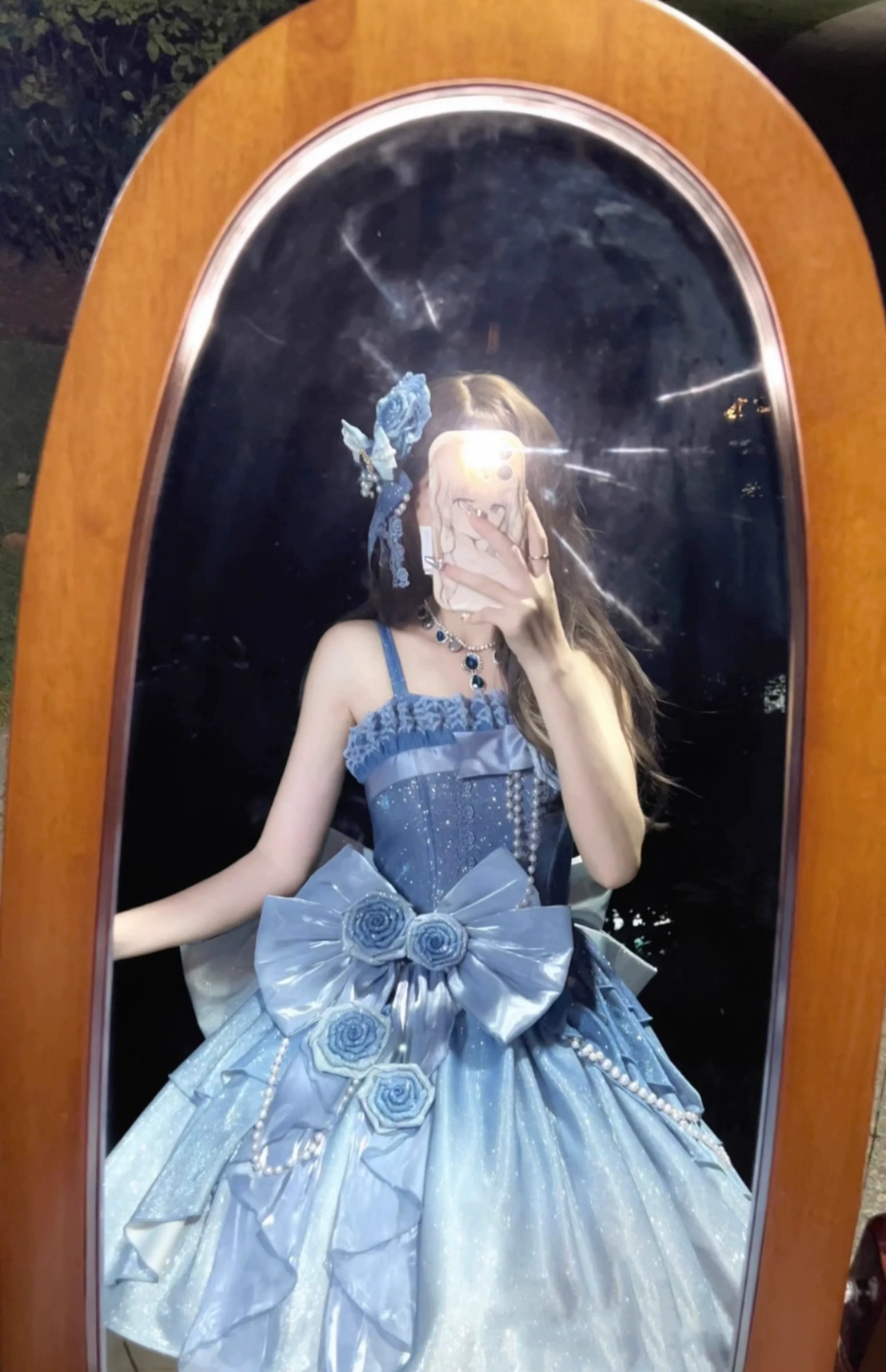 Nectarine White Tea - Captivating Starry - Wedding Lolita Dress Elegant Bridal JSK - Image 5