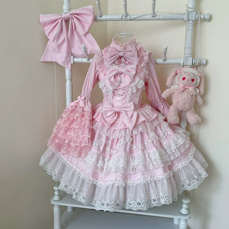 Hanguliang - Love and Heart Palpitations - Wedding Lolita JSK, Bridal Lolita Dress - Image 16