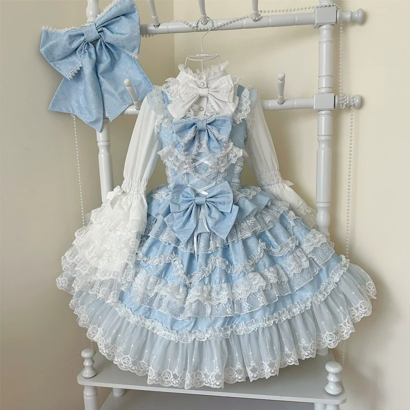 Hanguliang - Love and Heart Palpitations - Wedding Lolita JSK, Bridal Lolita Dress - Image 18