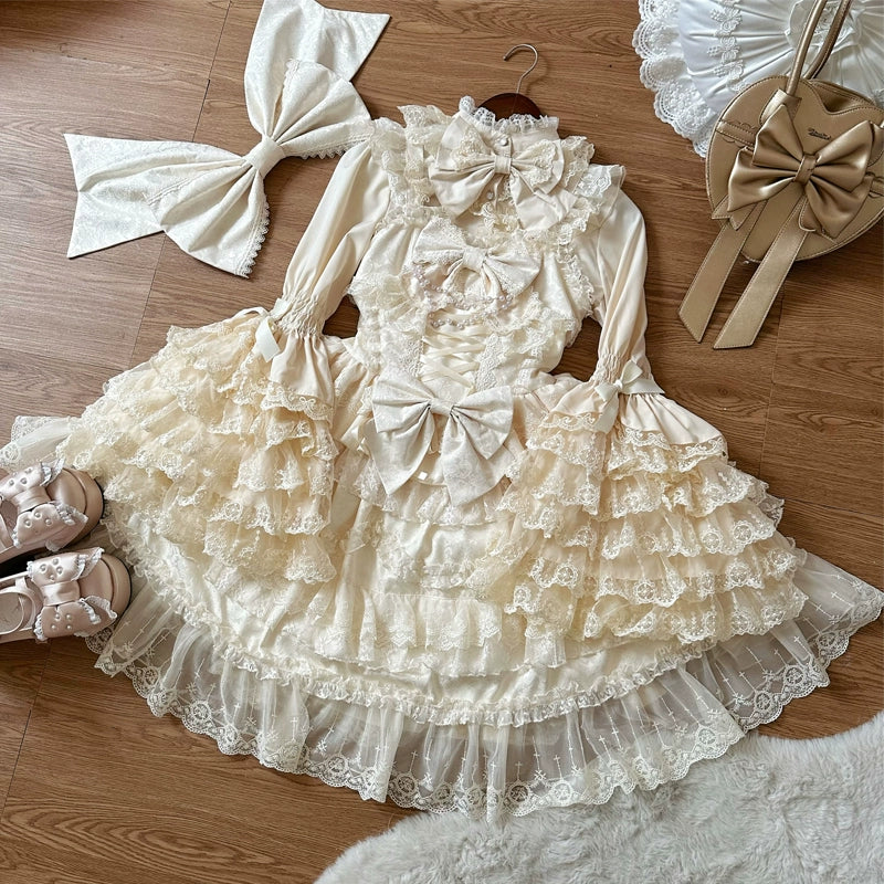 Hanguliang - Love and Heart Palpitations - Wedding Lolita JSK, Bridal Lolita Dress - Image 19
