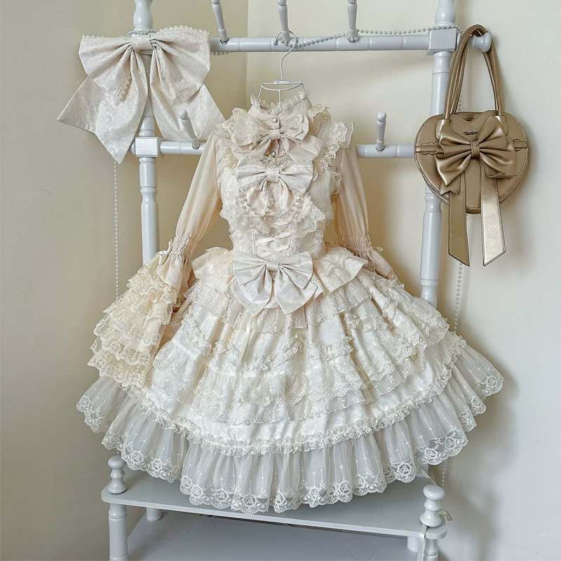 Hanguliang - Love and Heart Palpitations - Wedding Lolita JSK, Bridal Lolita Dress - Image 20