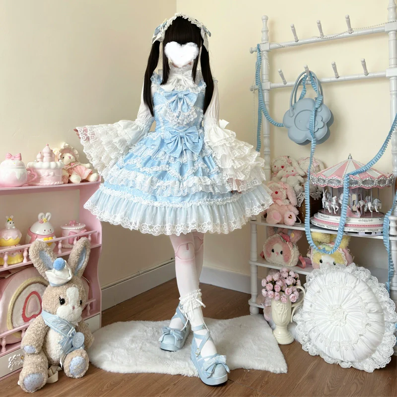 Hanguliang - Love and Heart Palpitations - Wedding Lolita JSK, Bridal Lolita Dress - Image 5