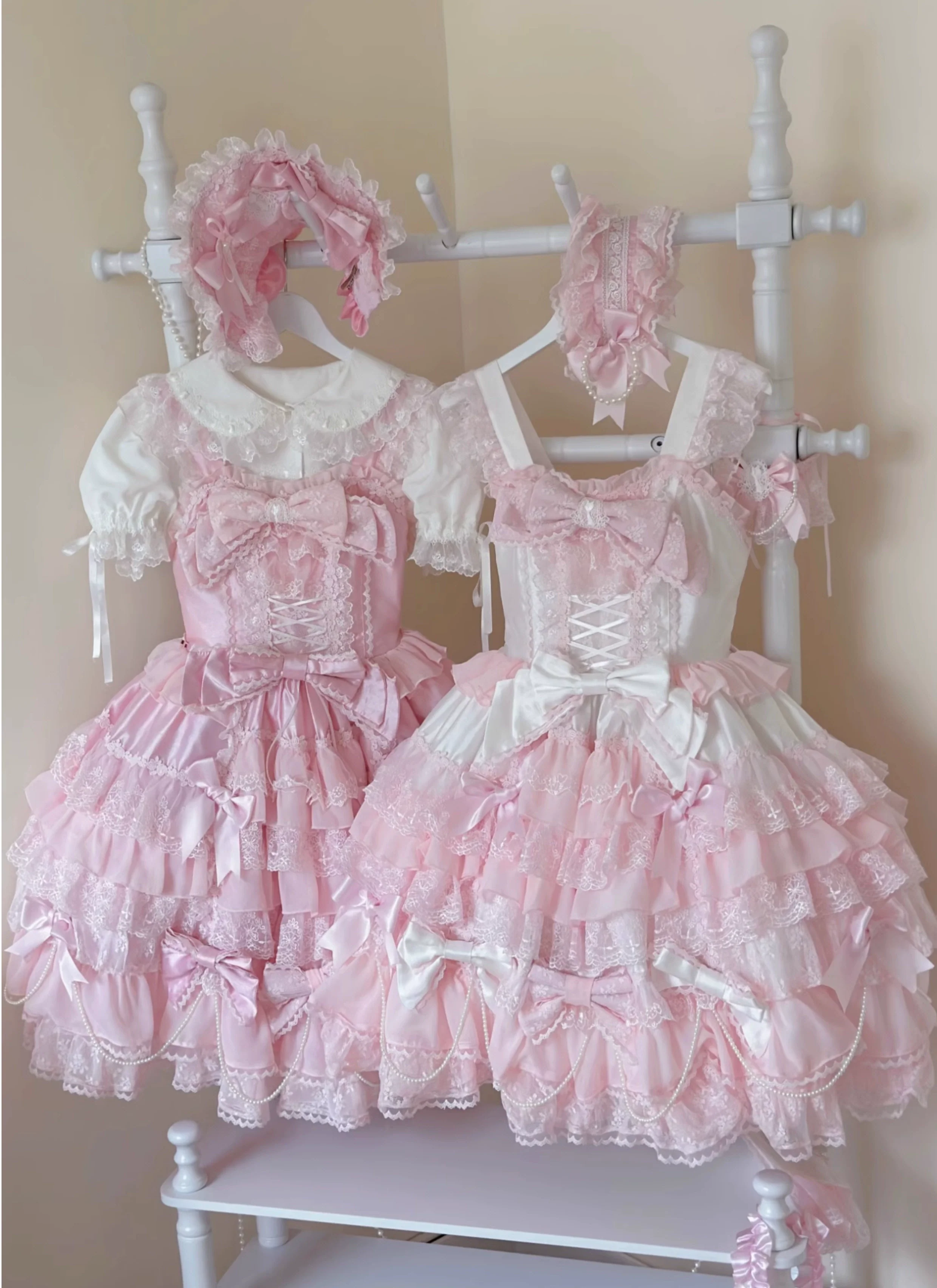 Cocoa Sweetheart - Love Descends - Wedding Lolita Jumper Dress, White Blouse