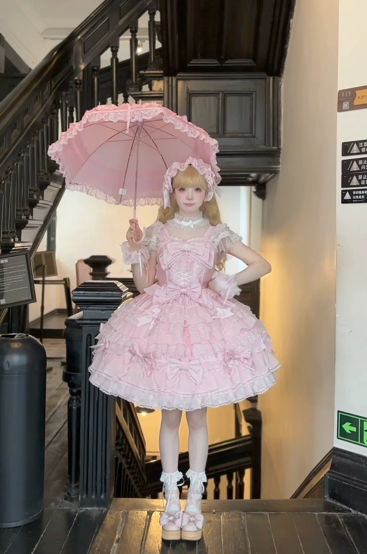 Cocoa Sweetheart - Love Descends - Wedding Lolita Jumper Dress, White Blouse - Image 13