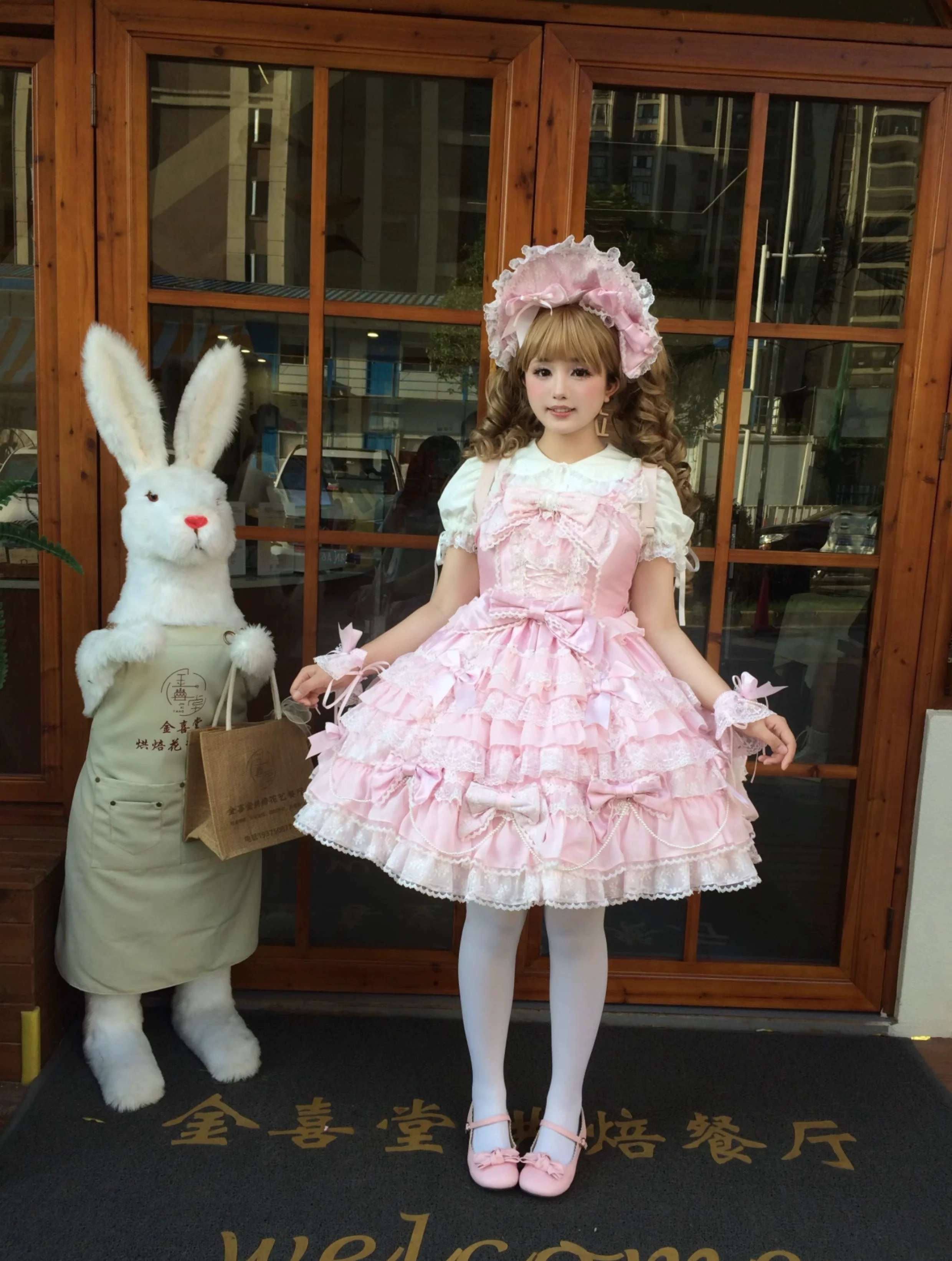 Cocoa Sweetheart - Love Descends - Wedding Lolita Jumper Dress, White Blouse - Image 15