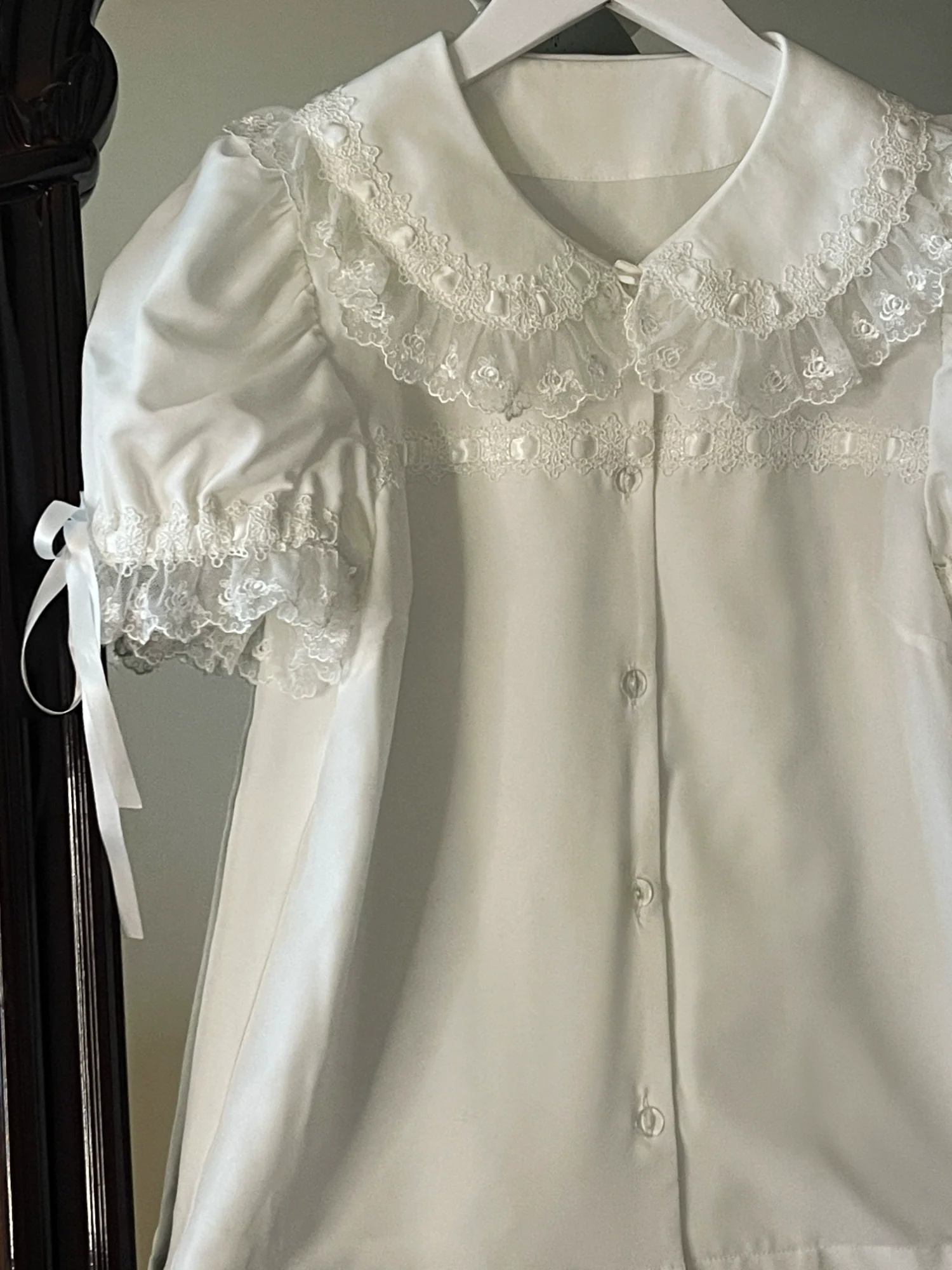 Cocoa Sweetheart - Love Descends - Wedding Lolita Jumper Dress, White Blouse - Image 35