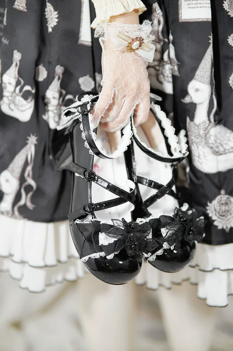 Spring Sakura - Wedding Sweet Lolita Heels Shoes, Floral Accent - Image 8