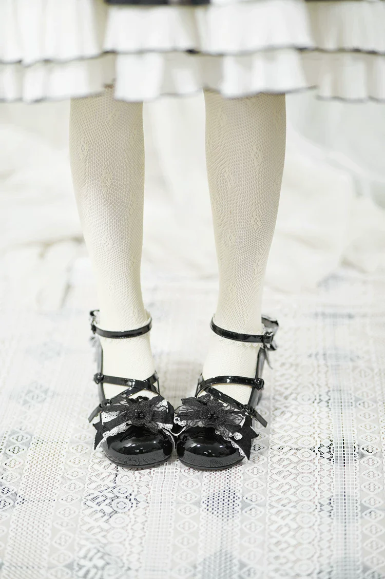 Spring Sakura - Wedding Sweet Lolita Heels Shoes, Floral Accent - Image 9