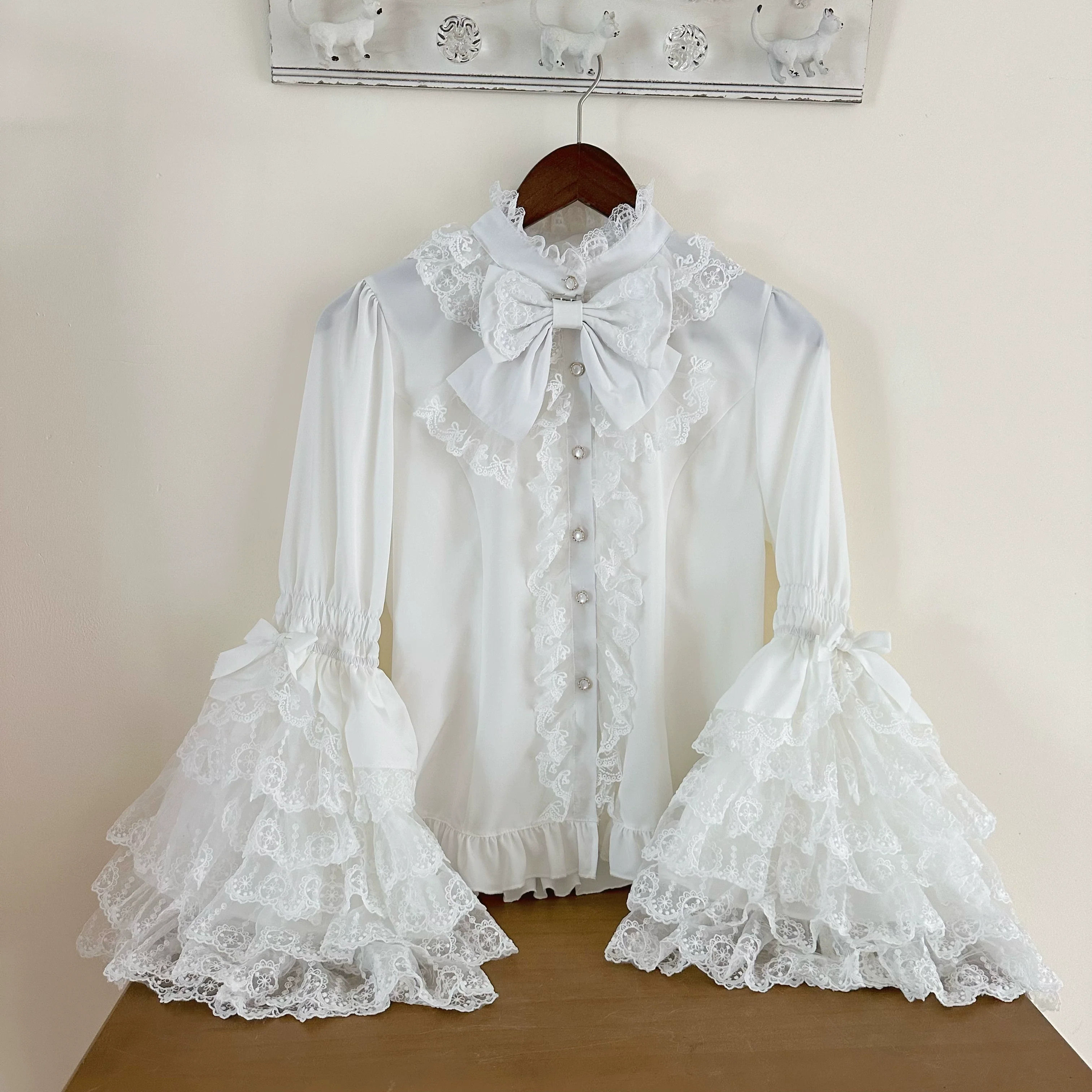 Hanguliang - Love Feathered Bond - Wedding Sweet Lolita JSK Gorgeous Bridal Blouse - Image 11