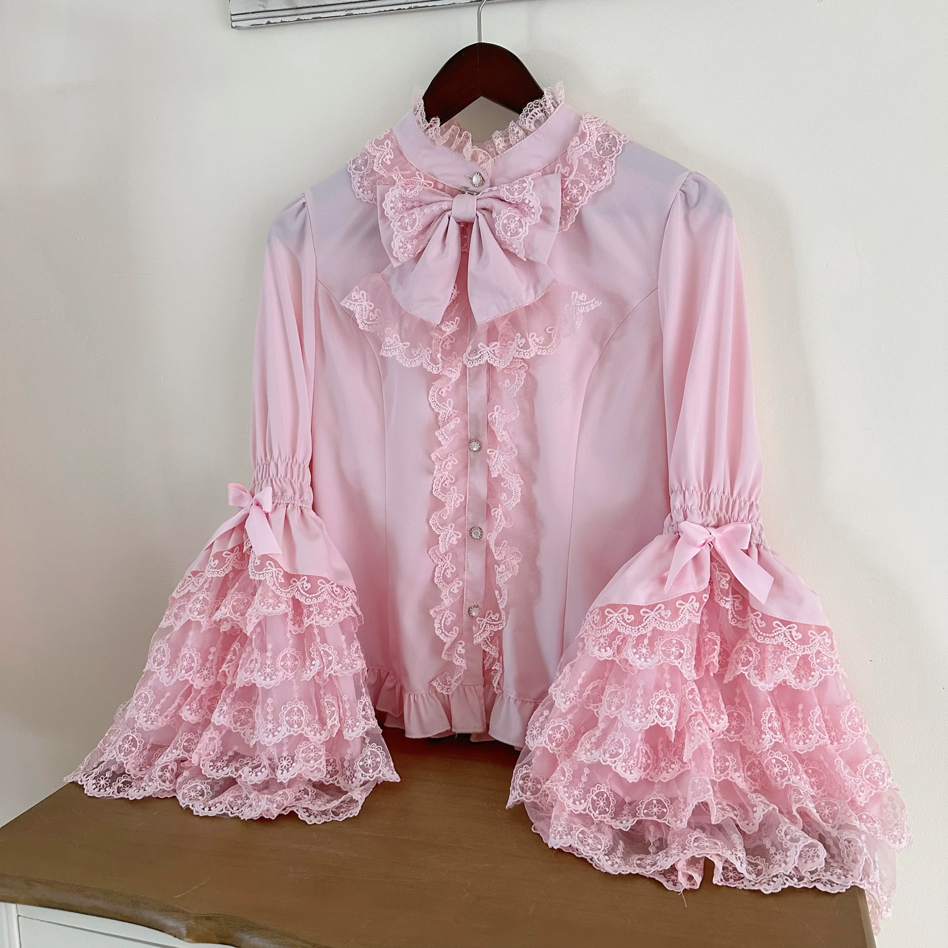 Hanguliang - Love Feathered Bond - Wedding Sweet Lolita JSK Gorgeous Bridal Blouse - Image 12