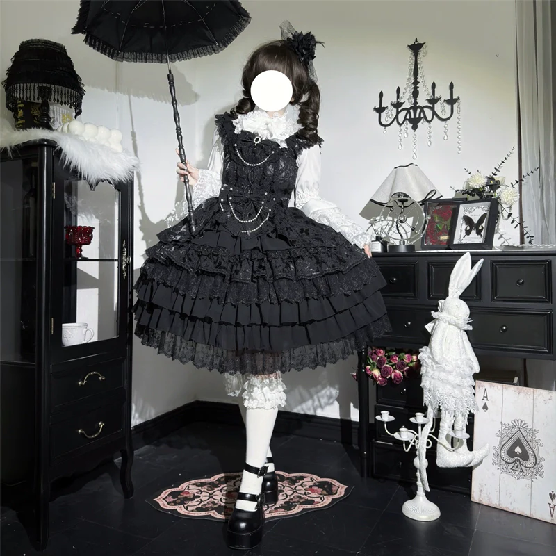 Hanguliang - Love Feathered Bond - Wedding Sweet Lolita JSK Gorgeous Bridal Blouse - Image 4