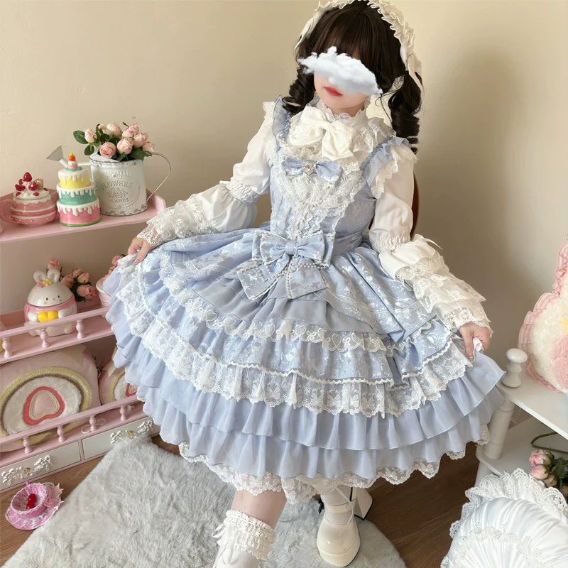 Hanguliang - Love Feathered Bond - Wedding Sweet Lolita JSK Gorgeous Bridal Blouse - Image 7