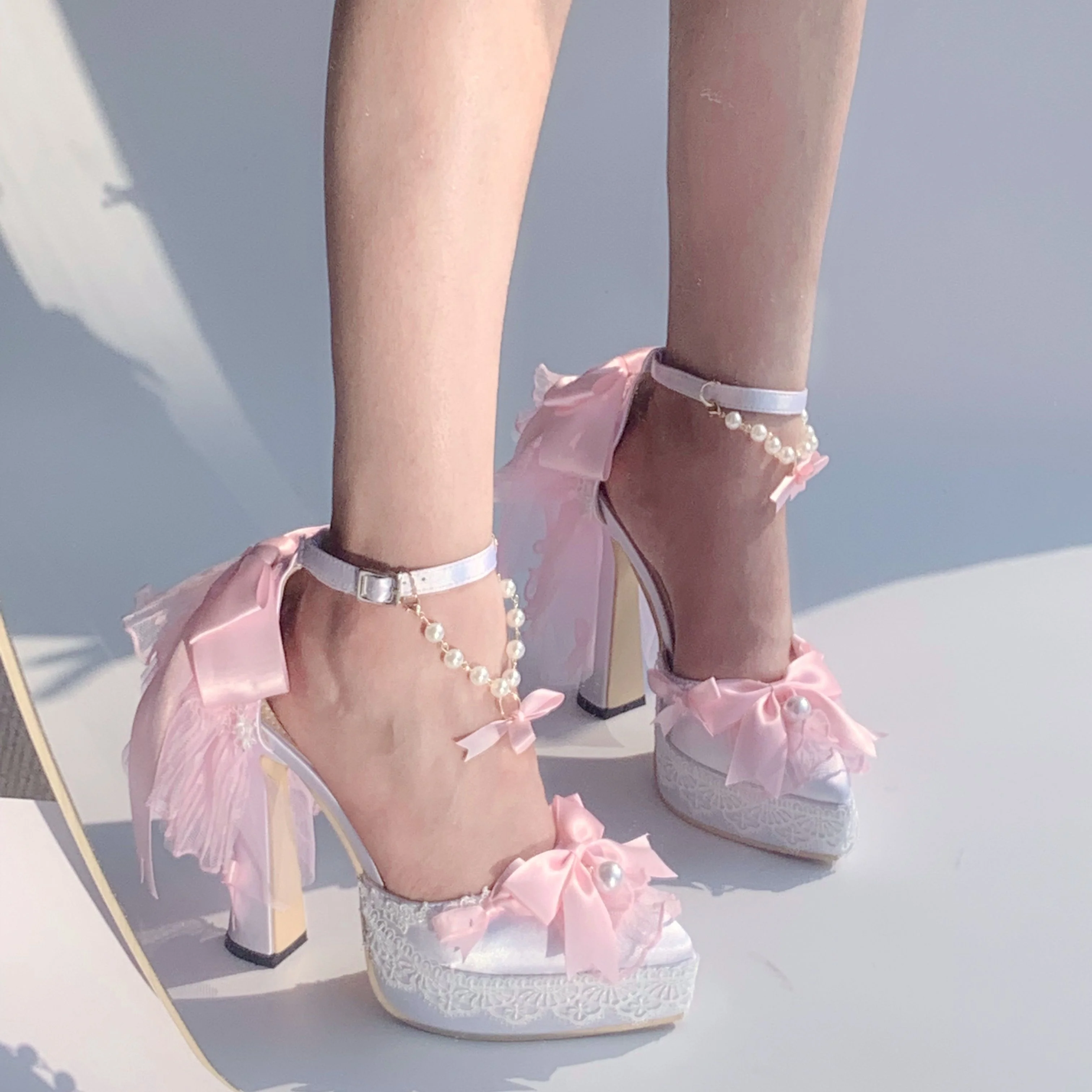 Butterfly Dream - Wedding Sweet Lolita Platform Shoes with High Heels