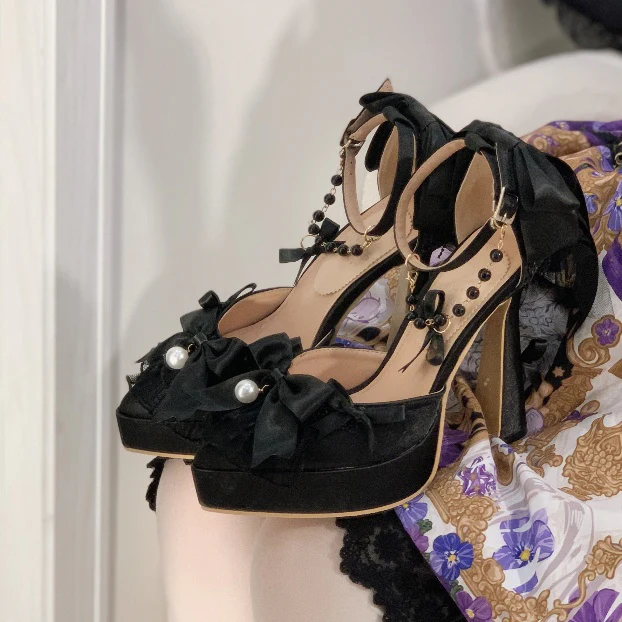 Butterfly Dream - Wedding Sweet Lolita Platform Shoes with High Heels - Image 14