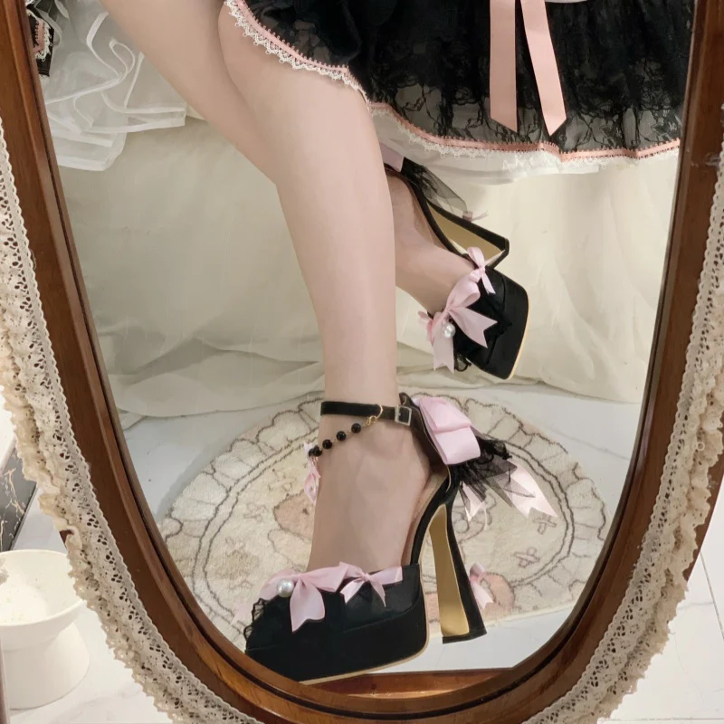 Butterfly Dream - Wedding Sweet Lolita Platform Shoes with High Heels - Image 15