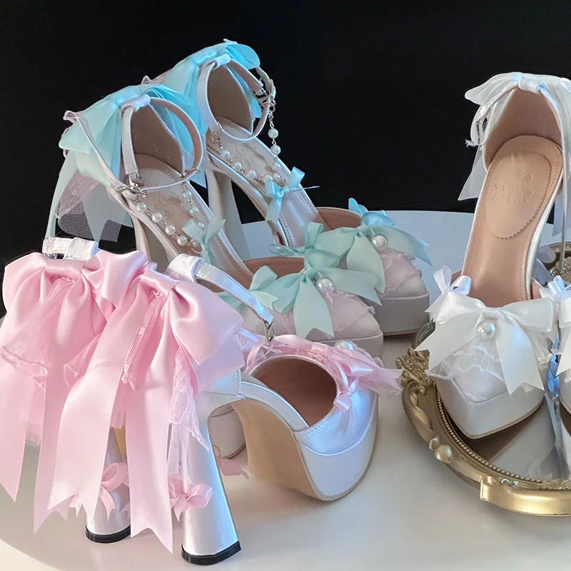 Butterfly Dream - Wedding Sweet Lolita Platform Shoes with High Heels - Image 2