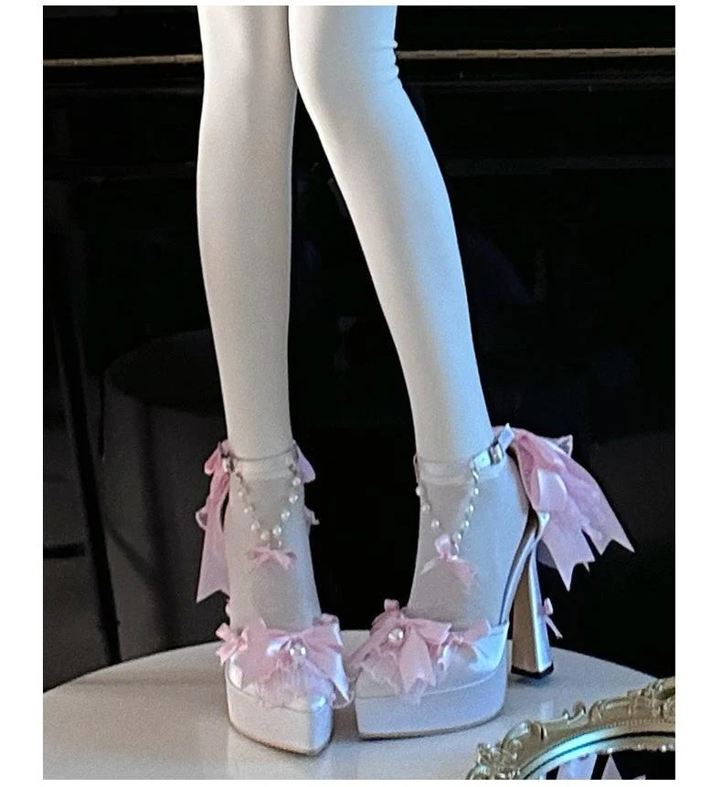Butterfly Dream - Wedding Sweet Lolita Platform Shoes with High Heels - Image 5