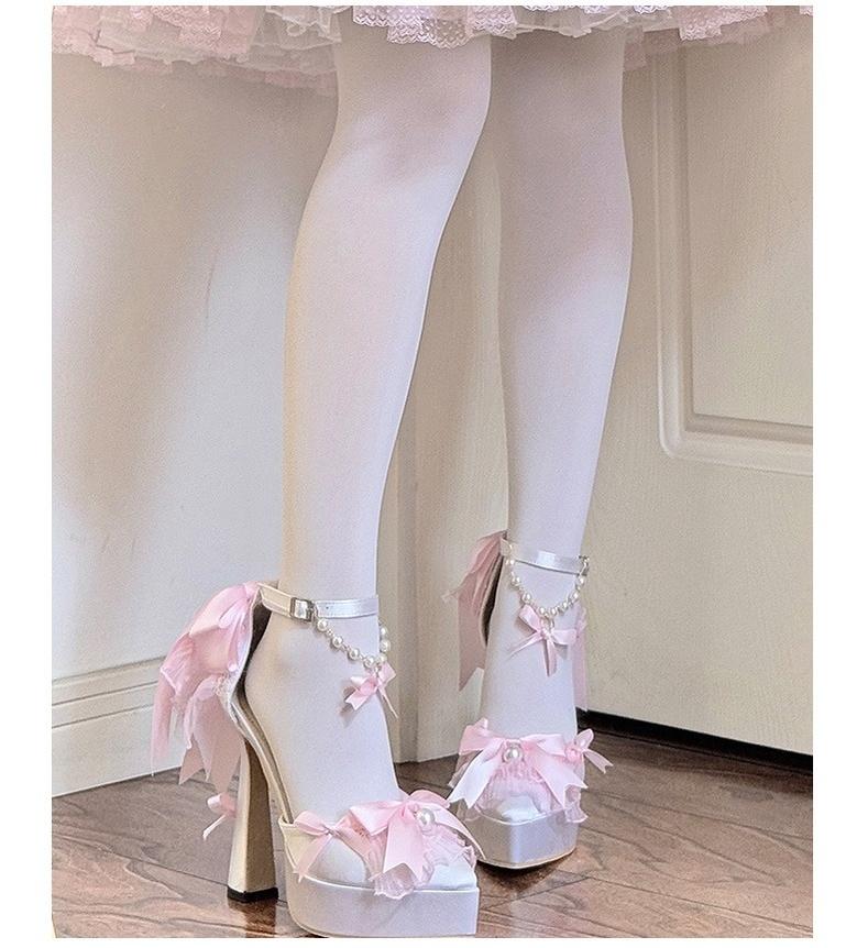 Butterfly Dream - Wedding Sweet Lolita Platform Shoes with High Heels - Image 9