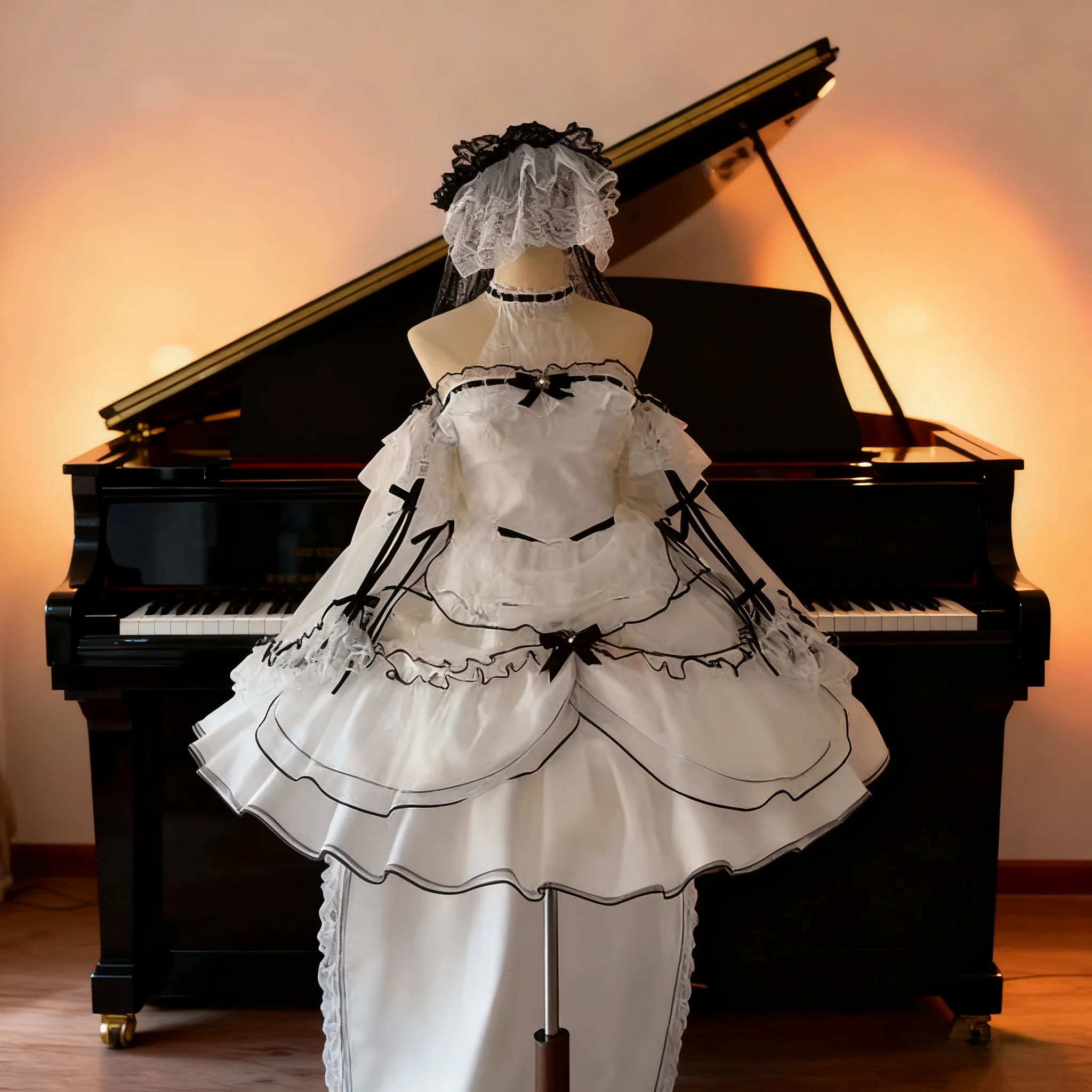 Daydream Whisper - Layered Poem - Wedding Sweet Plus Size Lolita JSK Dress Set - Image 10
