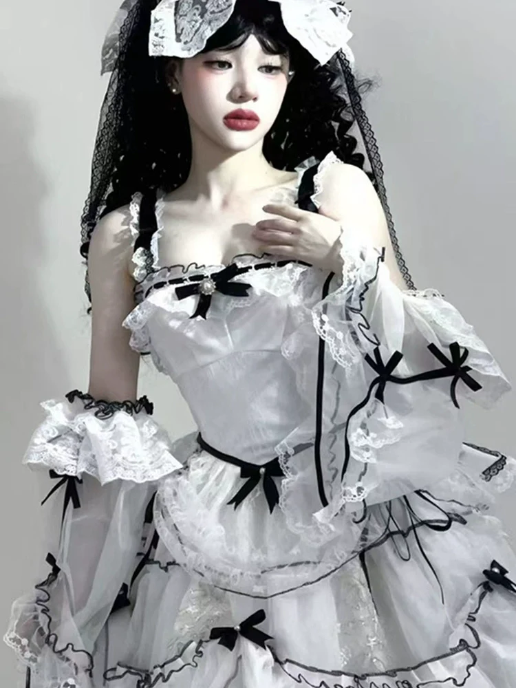 Daydream Whisper - Layered Poem - Wedding Sweet Plus Size Lolita JSK Dress Set - Image 15