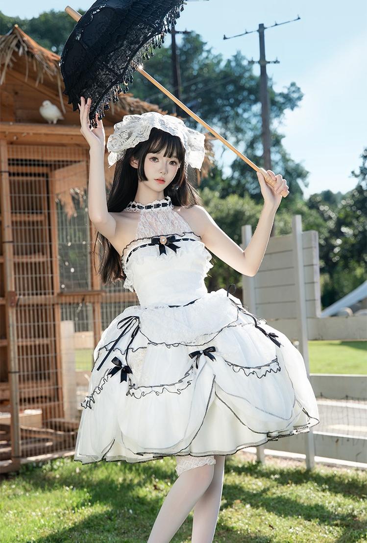 Daydream Whisper - Layered Poem - Wedding Sweet Plus Size Lolita JSK Dress Set - Image 2